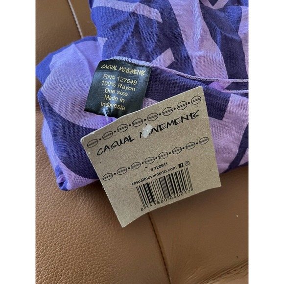 NWT Casual Movements Purple Geo Print Infinity Multi Use Sarong One Size - Picture 6 of 7